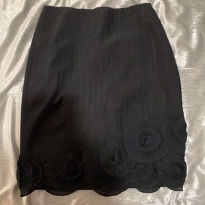 Black Bebe Organza Skirt